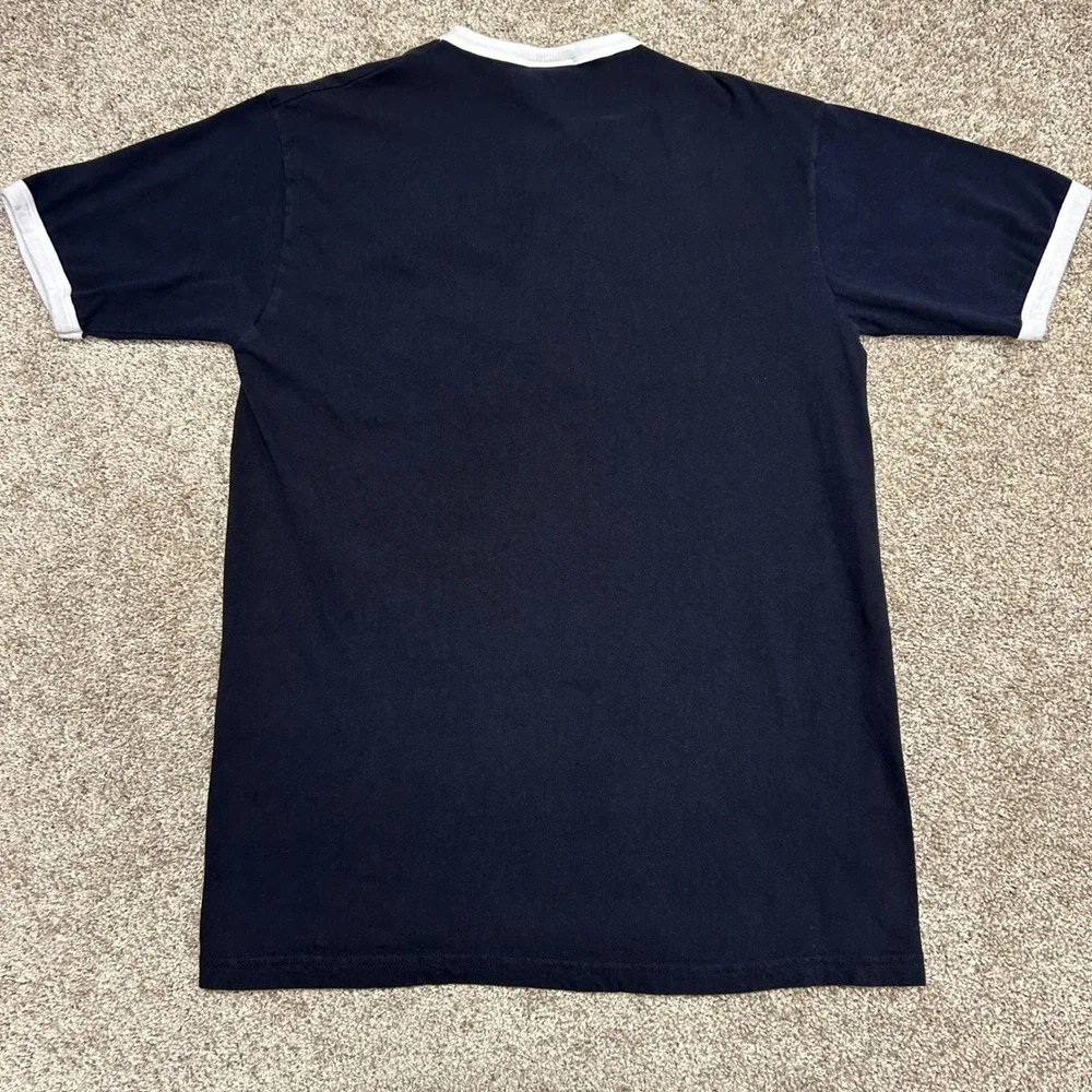 Vintage Polo Jeans Company Ralph Lauren Tshirt Men Size Medium Button Preppy - Picture 5 of 8